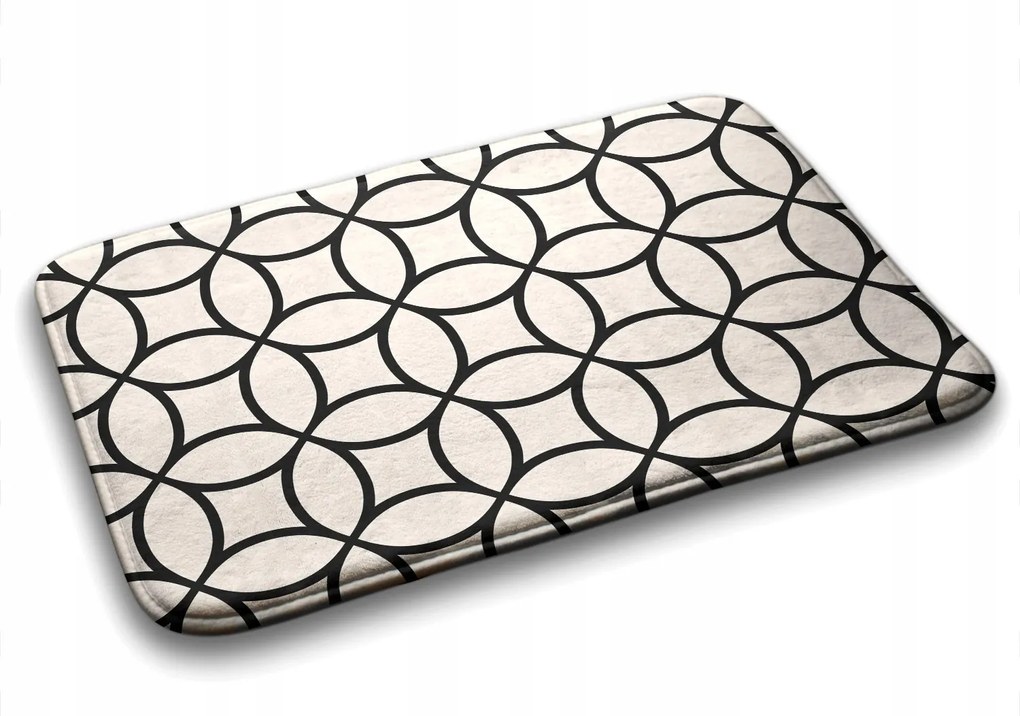 Fürdőszobaszőnyeg Geometrikus mintás 75x45 cm