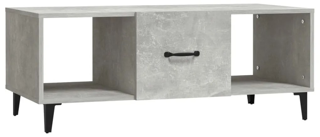 Betonszürke szerelt fa dohányzóasztal 102 x 50 x 40 cm