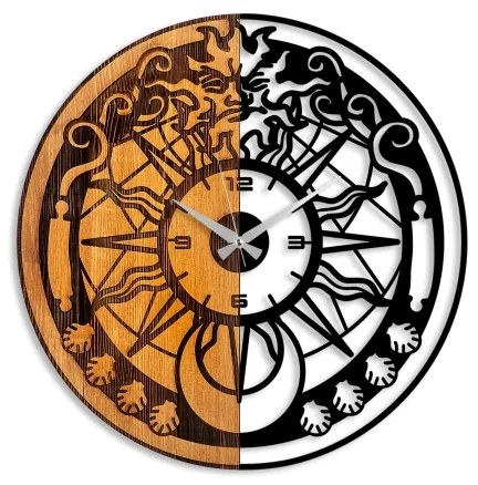 Fali óra 56 cm átmérő, 1xAA, fa/fém kivitel