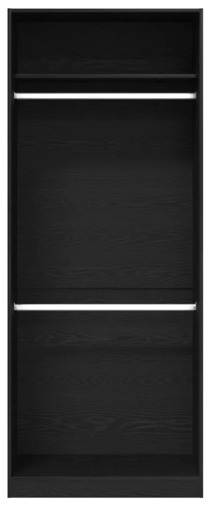 Fekete Tölgy Ruhásszekrény - 80 x 50 x 200 cm, Műanyagból Készült