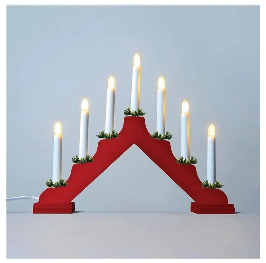 LED Karácsonyi gyertyatartó 7xLED/0,2W/230V