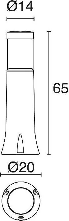 NOVOLUX 669A-G05X1A-02 MIRCO Modern Kültéri Állólámpa Fekete, Átlátszó E27 IP65