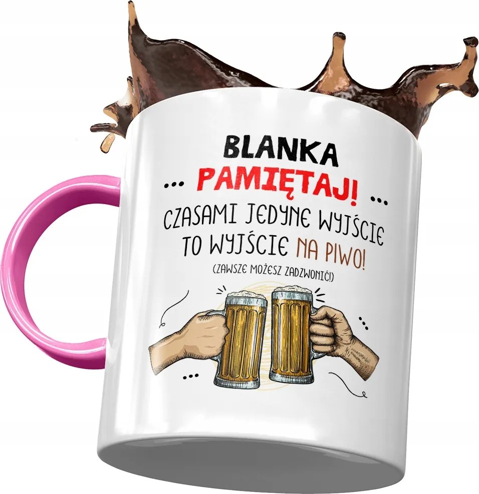 Rózsaszín Bögre Blanka Barátnőknek Ajándék Nyomtatott Fotóval