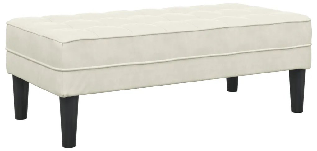 Krémszínű Pad 113 cm Bársony