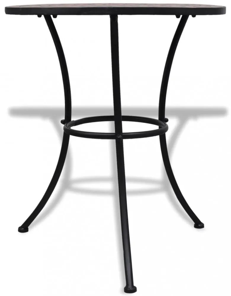 terrakotta mozaik bisztró asztal 60 cm