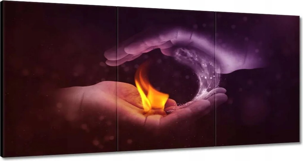 Festmények 120x60 Mint a tűz és a víz