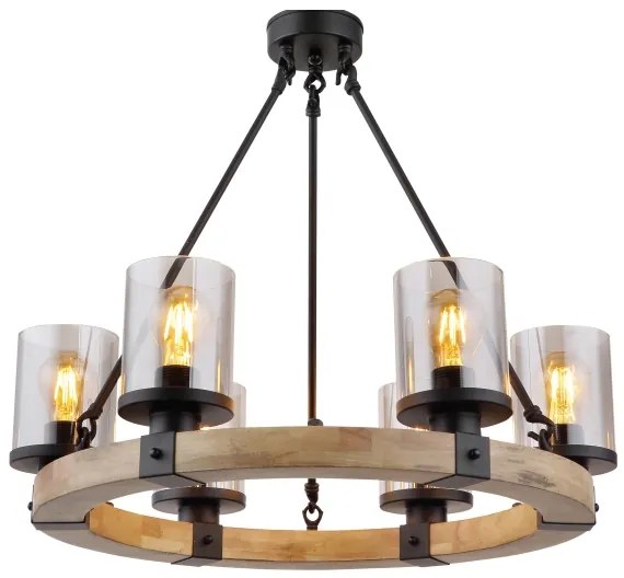 Globo 15555-6H - Csillár láncon LILA 6xE27/60W/230V