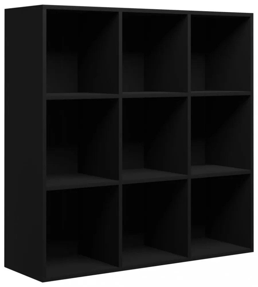fekete szerelt fa könyvszekrény 98 x 29 x 97,5 cm