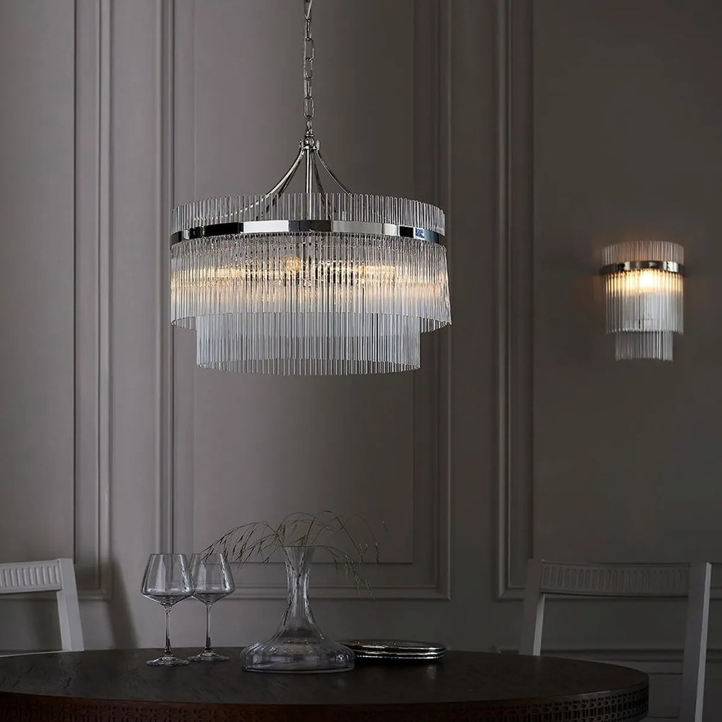 Endon glamour modern függeszték marietta nikkel átlátszó end104112