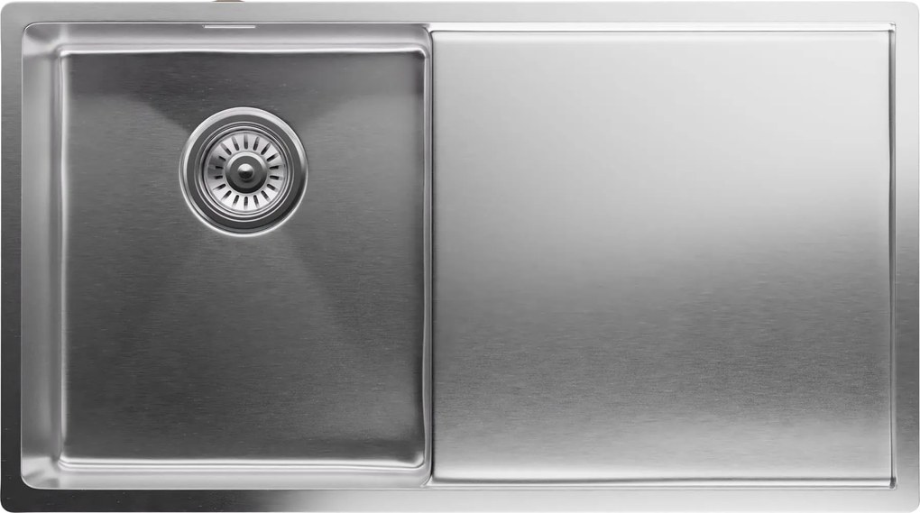 Klarstein TitanSteel konyhai mosogató lefolyóval, 79 x 44 cm, rozsdamentes acél, karcálló, hőálló