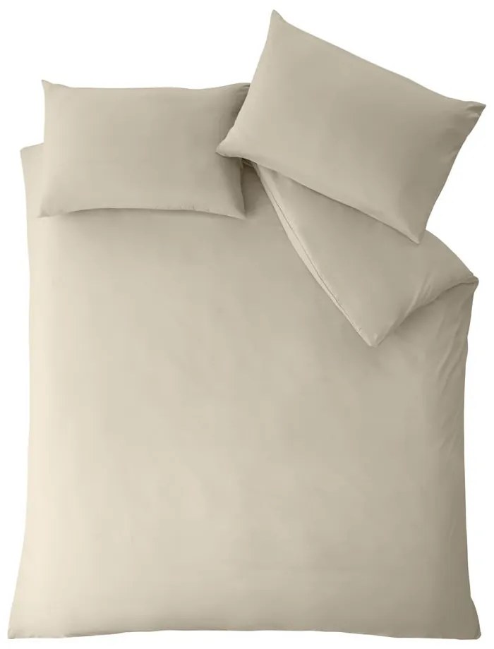 Bézs kétszemélyes ágyneműhuzat 200x200 cm So Soft Easy Iron – Catherine Lansfield