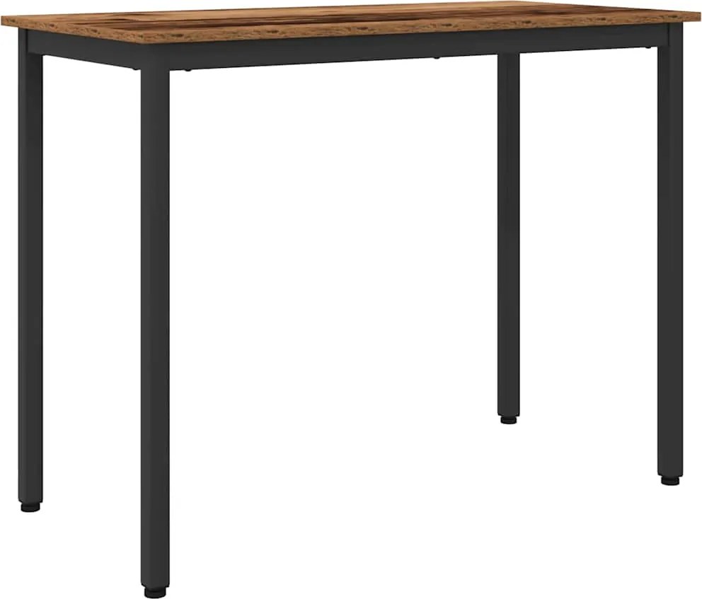 vidaXL asztal Öreg fa 100 x 50 x 76,5 cm Műszaki fa és acél