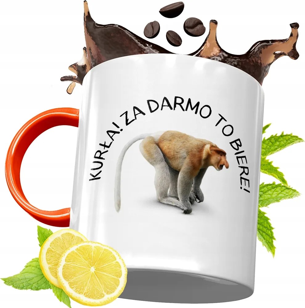 Narancssárga Bögre Vicces Janusz Hordozó Ajándék fényképes nyomtatással