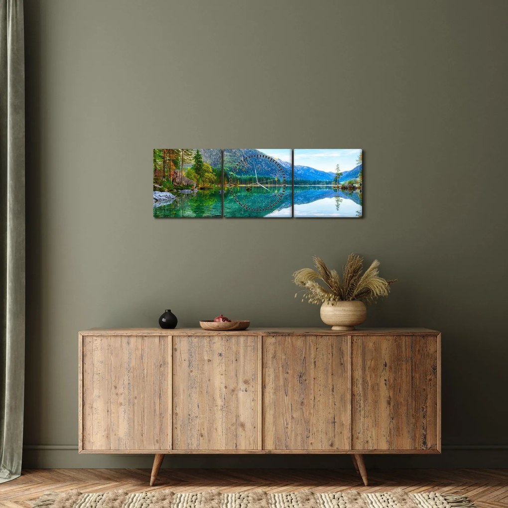 Kép - Hintersee-tó (órával) (90x30 cm)