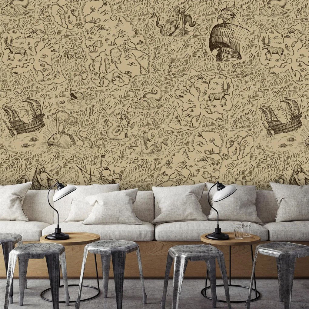 Fotótapéta - Vintage térkép (147x102 cm)
