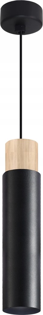 Claro Candellux Függeszték Lámpa Fekete+ Fa GU10 31-27740