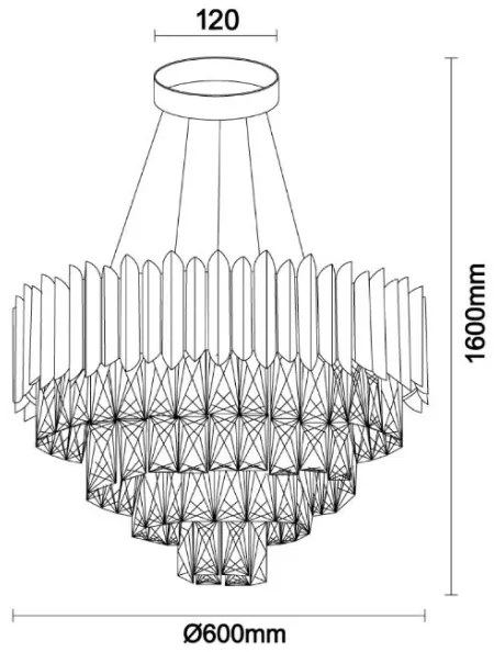 Brilagi - CARLOS csillár kábellel 9xE14/40W/230V átm. 60 cm
