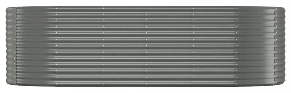 szürke horganyzott acél kerti magaságyás 249x100x68 cm