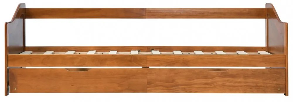 mézbarna fenyőfa kihúzható kanapéágy keret 90 x 200 cm