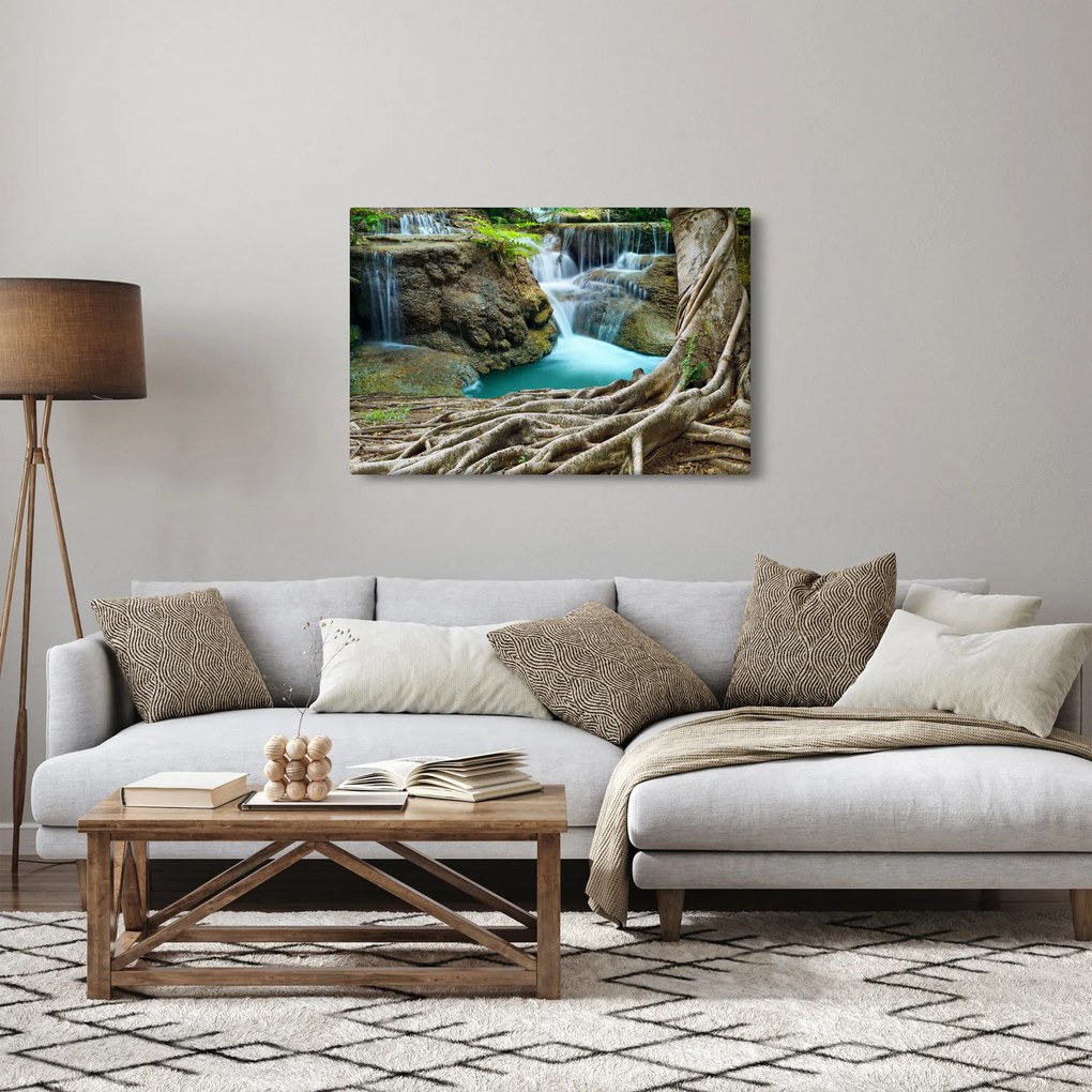 Kép - Folyó vízesésekkel (90x60 cm)