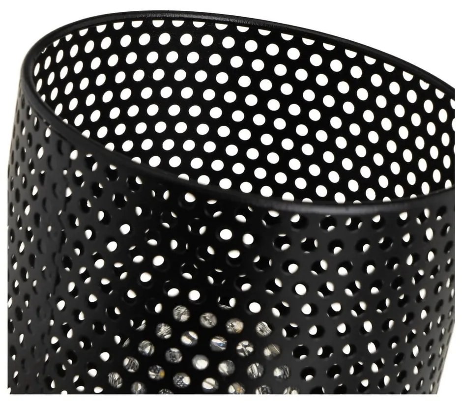 Fekete asztali lámpa fém búrával (magasság 20 cm) – Casa Selección