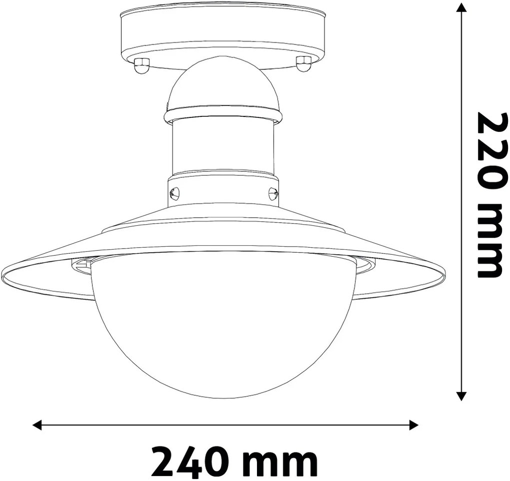 Avide Kültéri Mennyezeti Lámpa Imperial 1xE27 IP44 Antracit