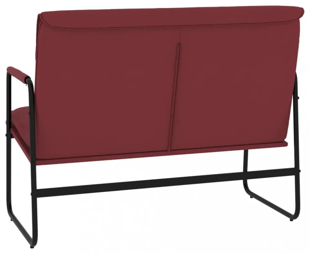 vidaXL bordó műbőr pad 100 x 64 x 80 cm