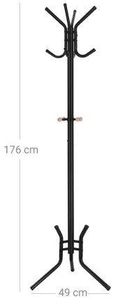 LINEA álló ruhafogas fekete