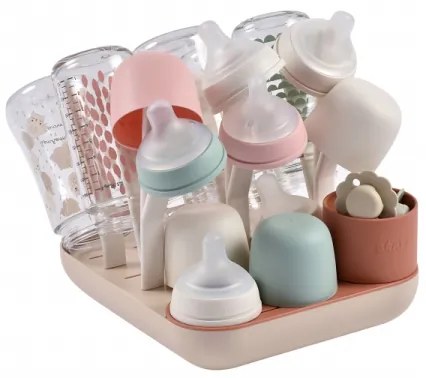 Beaba - Cumisüveg szárítóállvány bézs/narancs