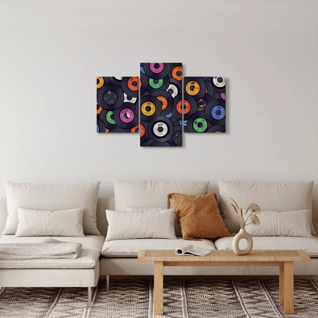 Kép - Zenei gramofonlemezek (90x60 cm)