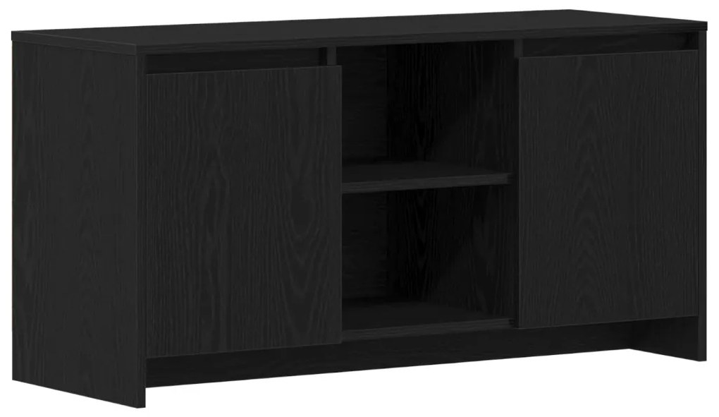 TV Szekrény Fekete Tölgy 102x37,5x52,5 cm Mérnöki Fa