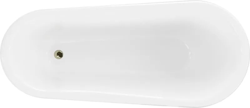 Mexen Retro szabadon álló kád 170 x 75 cm, fehér, arany lábakkal - 53251707500-50