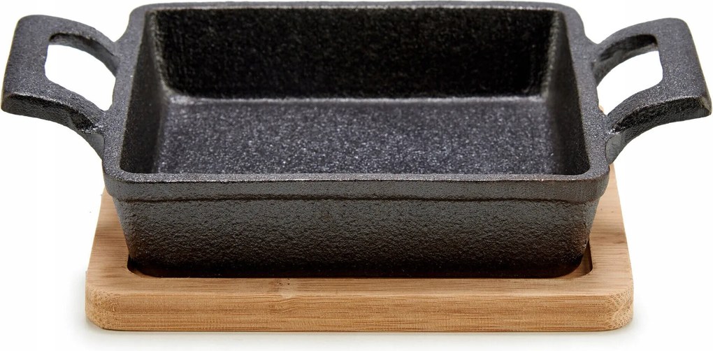 Vas Sütőedény Bambusz Állványon Slate 14 X 19 X 5 CM
