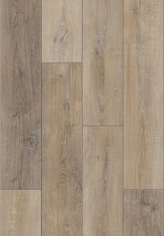 Mexen Casa Grande vinil panelek 1227 x 187 mm LVT Dryback 2,5 mm, PVC alátét, 4 V-fuga, Tölgy - F1314-1227-187-255-4V1-01