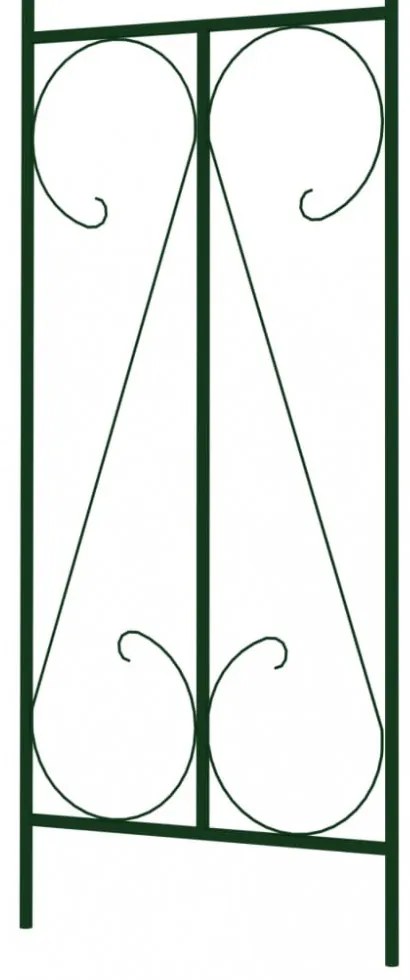 sötétzöld vas kerti boltív 142 x 37 x 275 cm