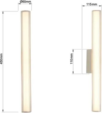 LED fürdőszobai tükörvilágítás LINEA LED/8W/230V 3000/4000/6000K IP44 45 cm matt króm