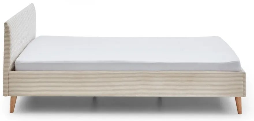 Bézs kárpitozott franciaágy ágyrács nélkül 140x200 cm Wicki – Meise Möbel