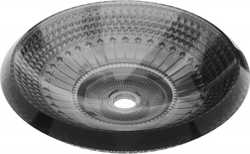 Mexen Heba üveg mosdókagyló 45 x 45 cm, fekete - 24064570