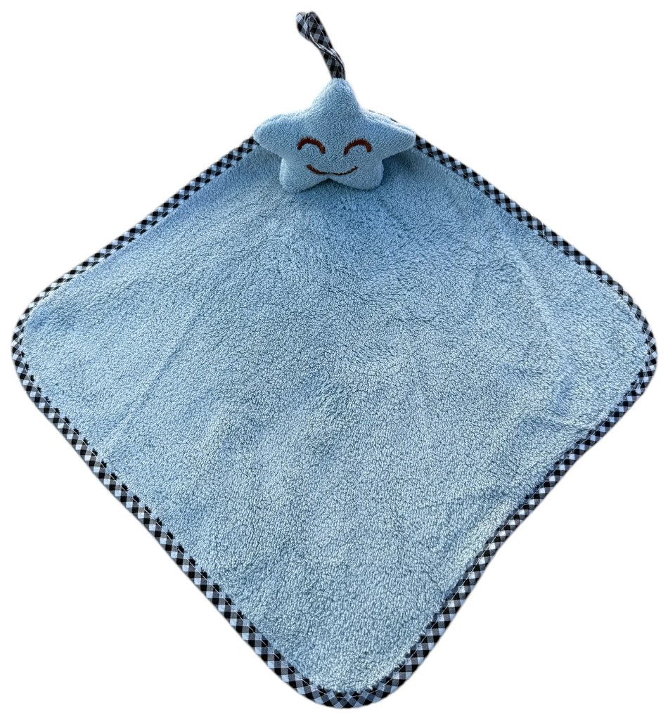Mikroplüss törölköző Star Méret: Kék 30x30 cm