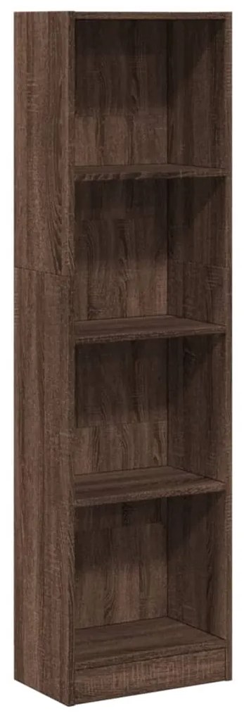 barna tölgy színű szerelt fa könyvszekrény 40 x 24 x 143 cm