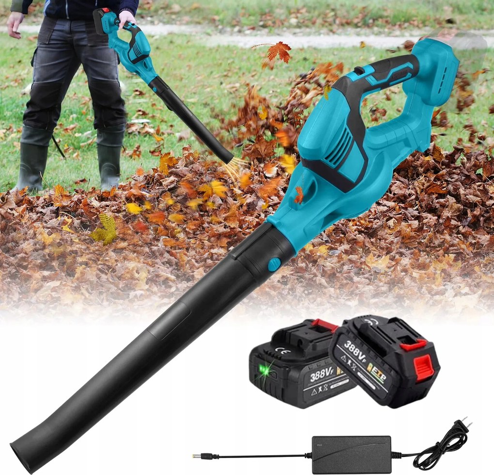 Akkumulátoros Kerti Levélfúvó Hóhoz 2x Aku Fúvó