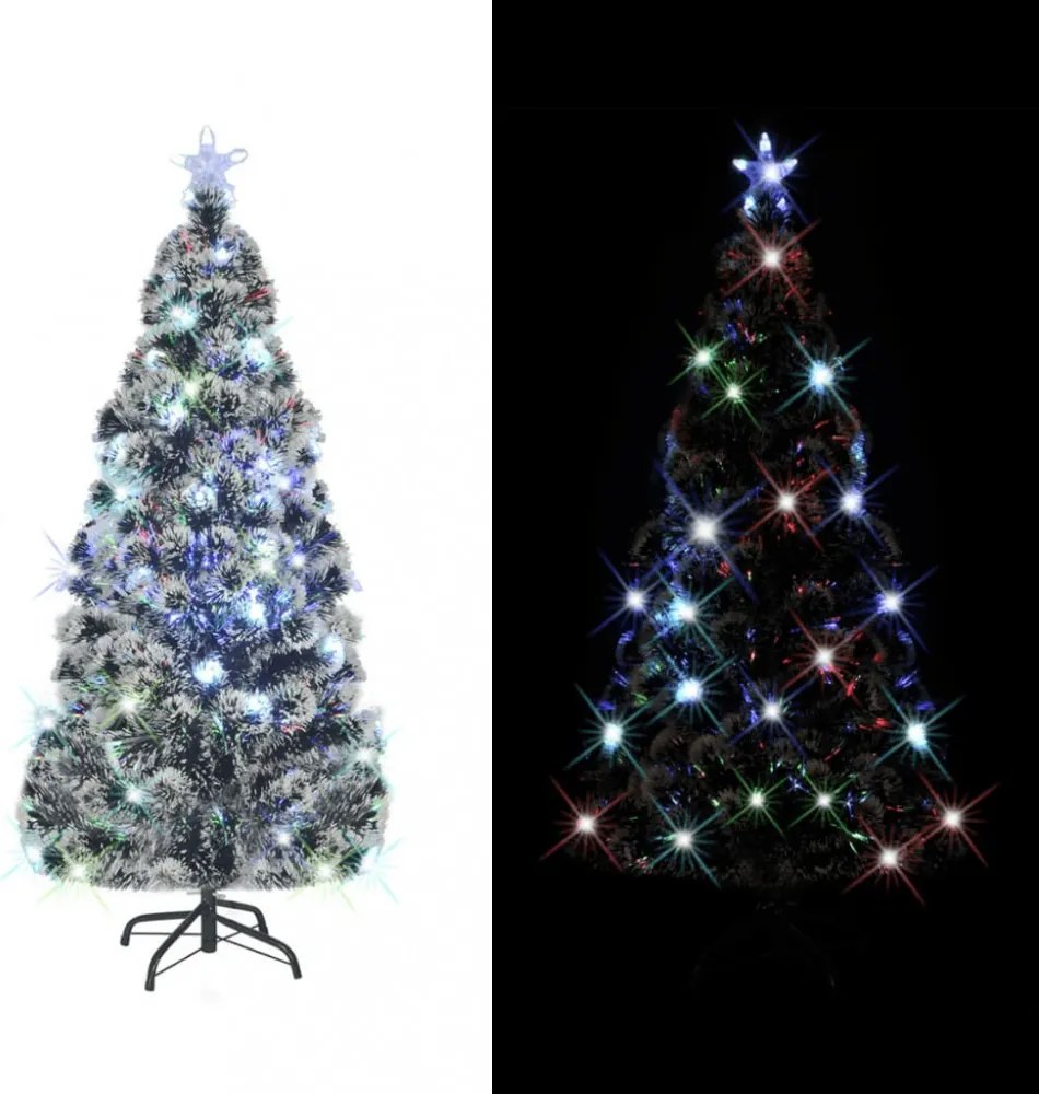 száloptikás megvilágított karácsonyfa állvánnyal 150 cm