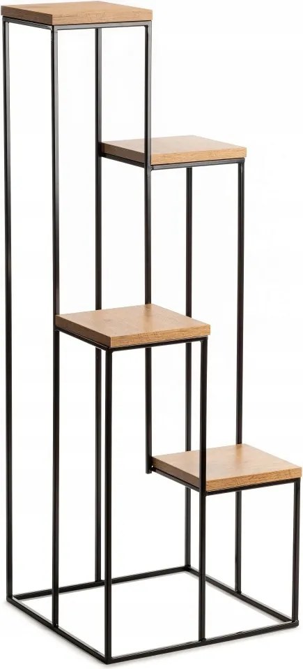 Virágtartó 4 virághoz Kaszkád fém 110 cm Loft