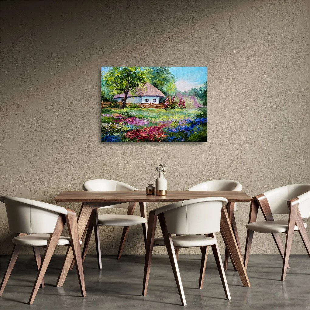 Üveg kép - Vendégház (70x50 cm)