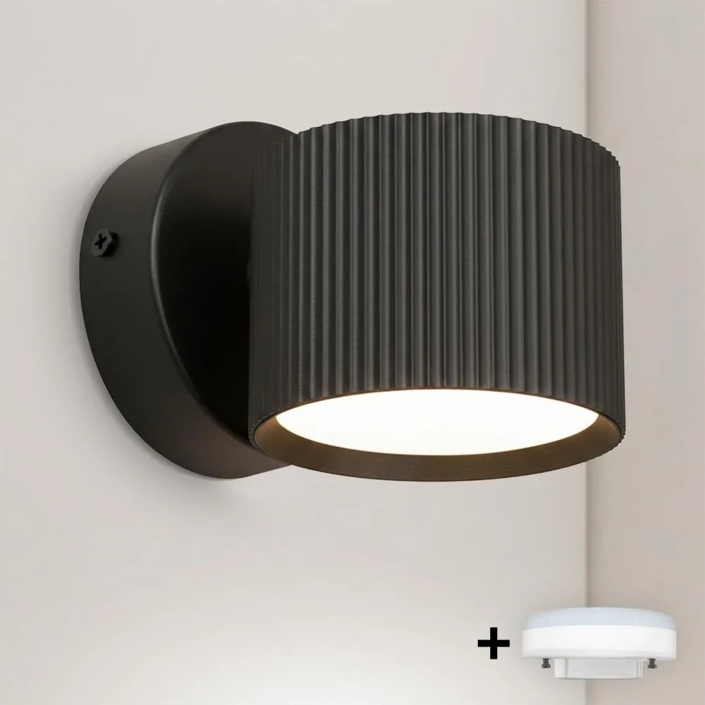 Brilagi - LED RGB dimmelhető fali spotlámpa STRIPY 1xGX53/14W/230V Wi-Fi Tuya fekete
