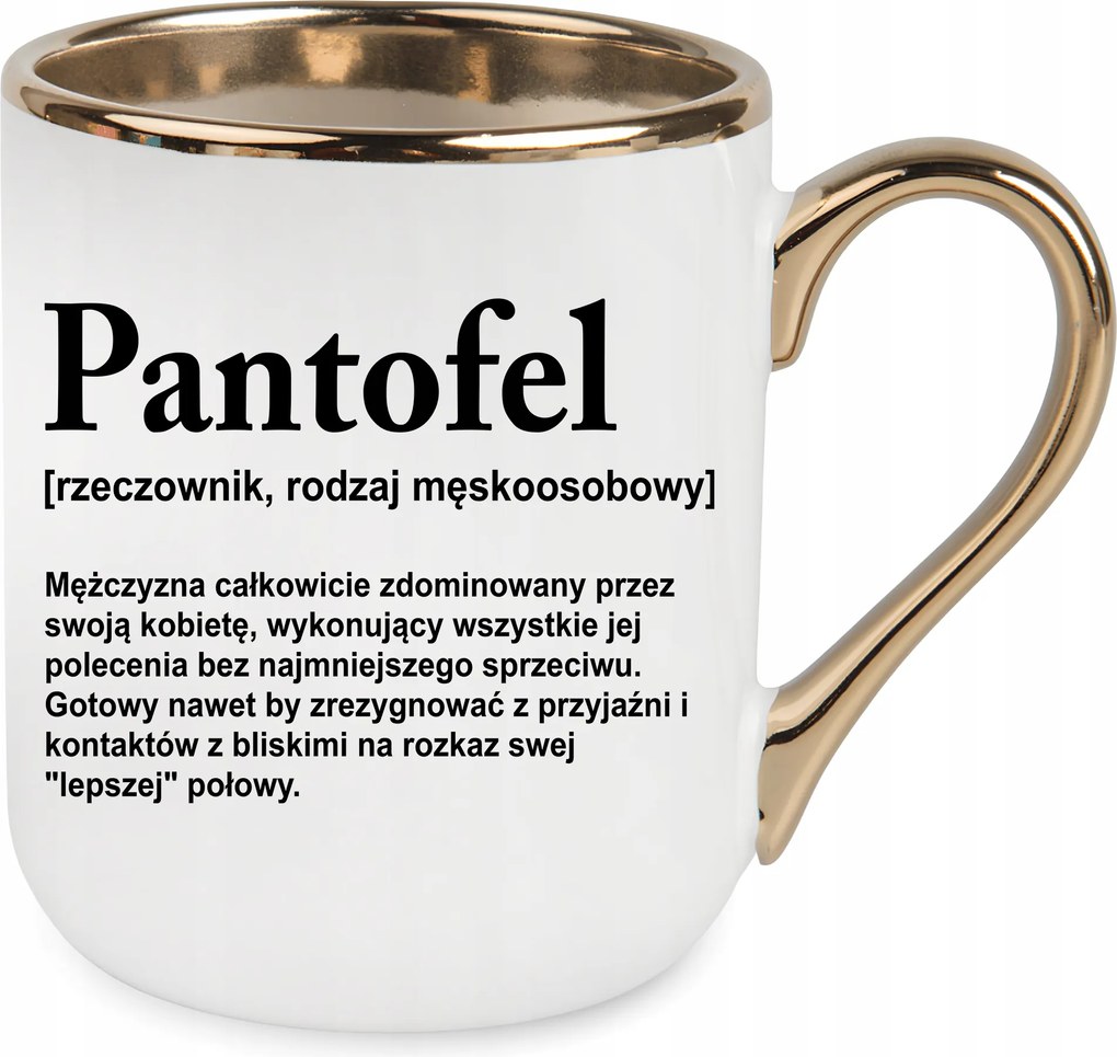 Mesteri Bögre Elegáns Arany Papucs Születésnapi Ajándék Karácsony Csomagolás