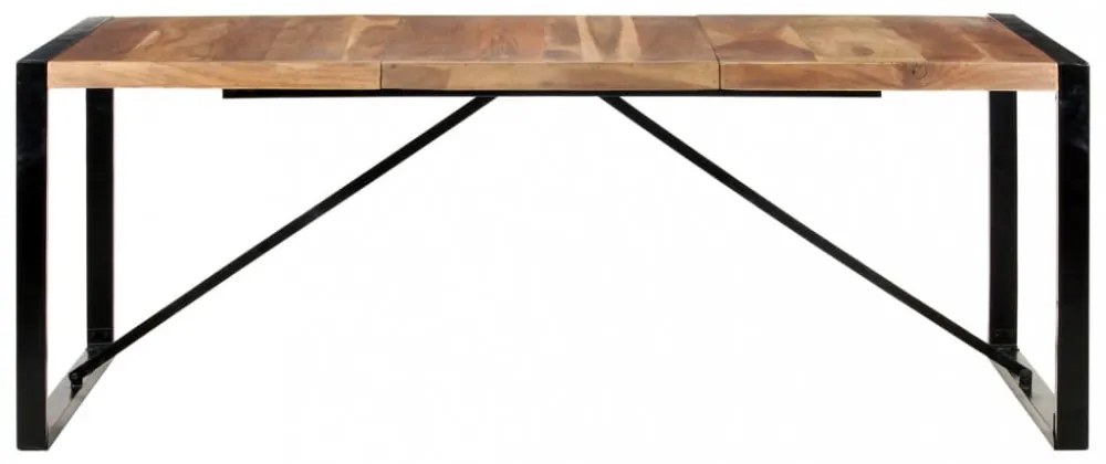 paliszander felületű tömör fa étkezőasztal 200 x 100 x 75 cm