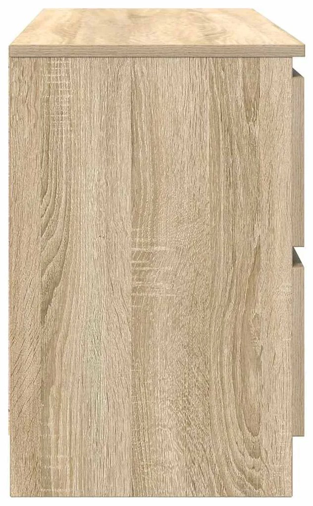 sonoma tölgy színű szerelt fa TV-szekrény 100x35x54 cm