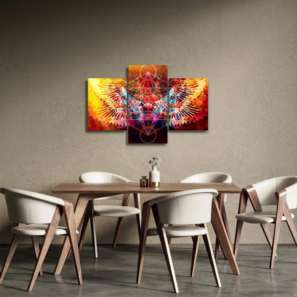 Kép - Merkaba szárnyakkal, absztrakció (90x60 cm)