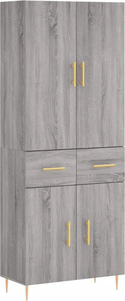 vidaXL szürke sonoma szerelt fa magasszekrény 69,5 x 34 x 180 cm